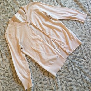 Blush/Cream J.Crew cardigan